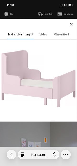 Pat extensibil IKEA Roz – Crește odată cu copilul tău!
