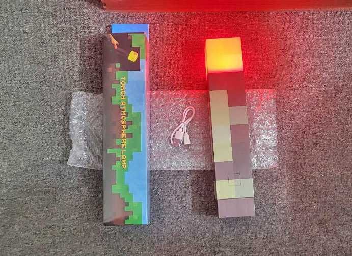 Mineсraft. Майнкрафт. 4-х цветный фонарь, светильник, факел