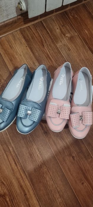 Балетки кожаные..