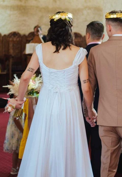 Rochie de mireasă Mirandi, lejeră, stil boem