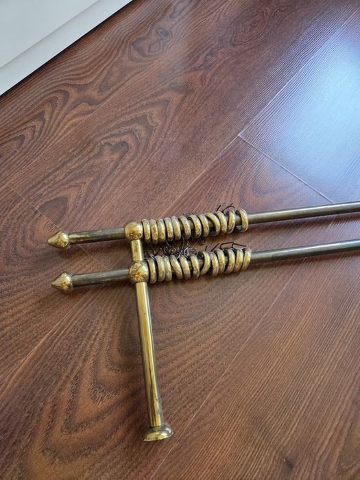 Двоен месингов корниз за пердета