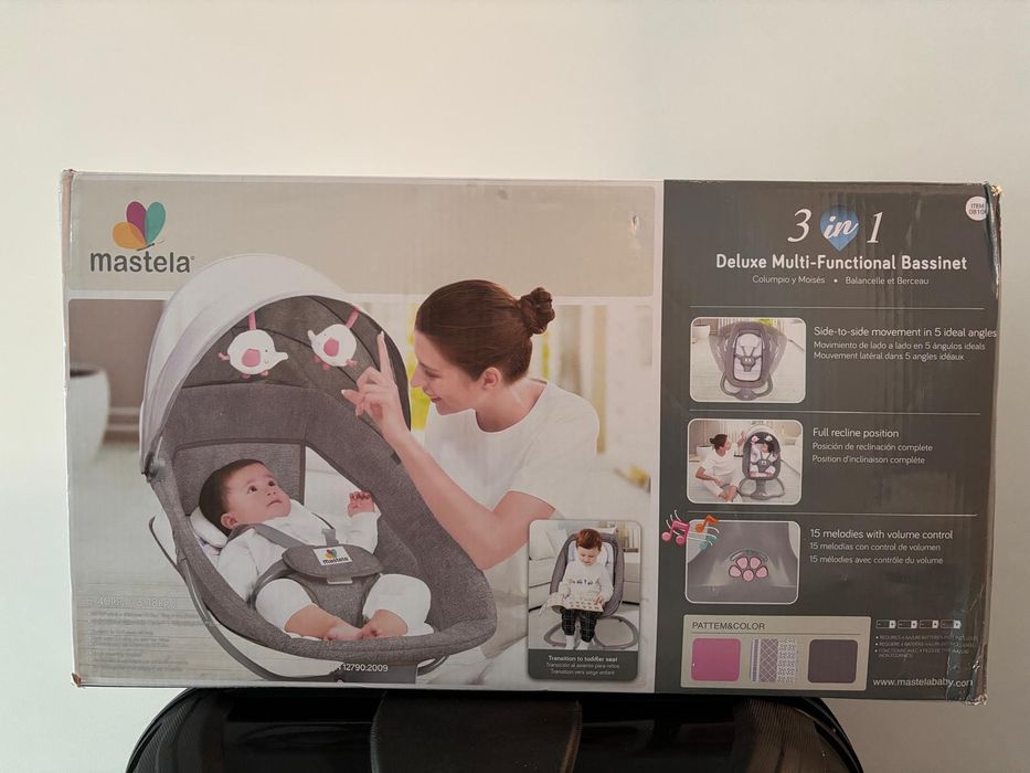Balansoar electric 3 in 1, cu bluetooth, telecomanda, Mastela - F putin Utilizat