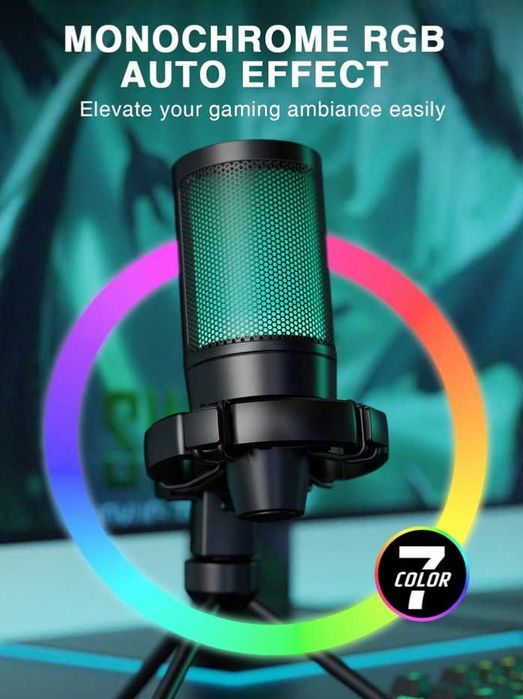Mикрофон FIFINE A2 с RGB подсветка + стойка, USB Type-C