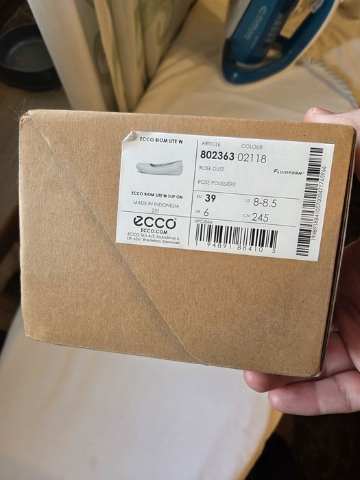 Балетка лофер мокассин Ecco Biom (нубук, кожа) оригинал