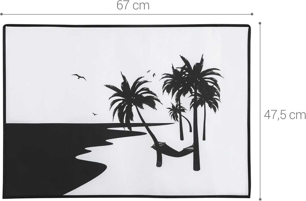 Калъф за монитор 27-28 инча, Kwmobile, бял/черен, текстил. 67*47,5 см