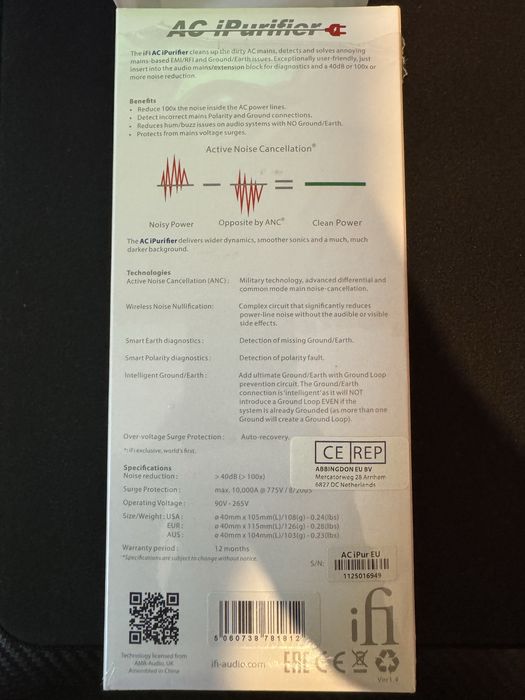 Filtru audio activ de zgomot iFi Audio Ac iPurifier