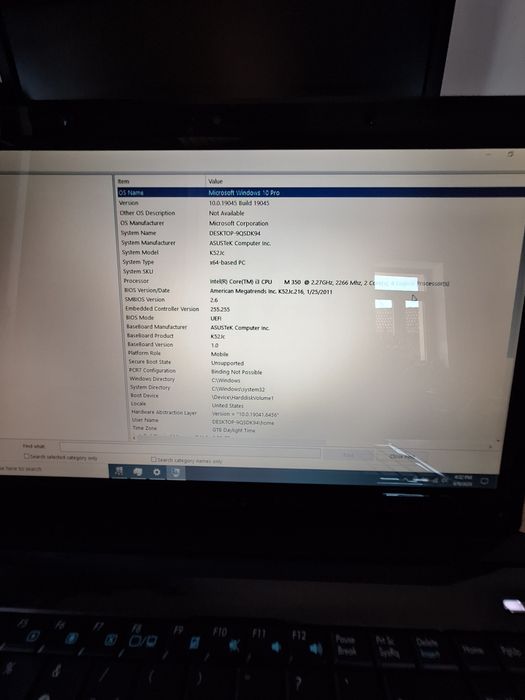Laptop Asus K52JC , i3-M350 , 8 GB,  ssd 256 GB,  15.6"