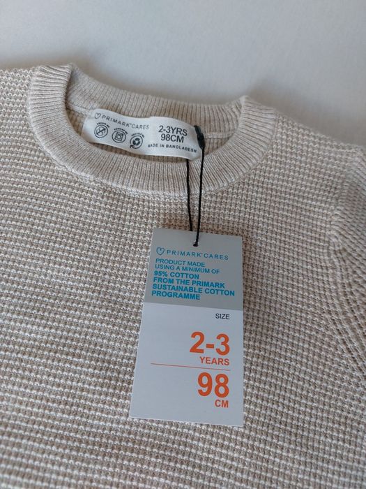 Pulover tricotat Primark, baieti 2-3 ani, NOU cu eticheta