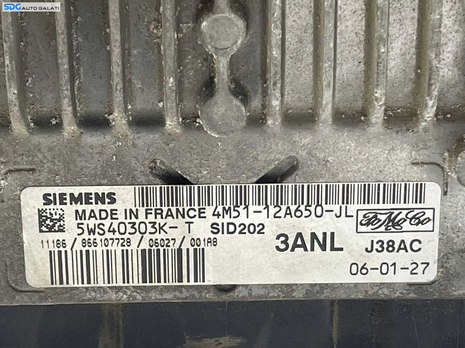 Kit Pornire ECU Calculator Motor Siemens Ceas Ceasuri Bord Chei Cheie CIP Imobilizator Ford Focus 2 1.8 TDCI 2004 - 2010 Cod 4M51-12A650-JL 5WS40303K [L4215] [L4216]