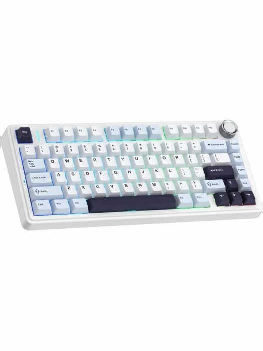 Беспроводная механическая клавиатура Aula F75, белая, почти новая