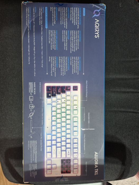 Tastatura Gaming Aqirys Aludra TKL, Gateron G Pro 2.0 Red, Alb
