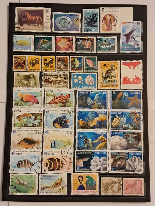 Пощенски марки тема ”Животни”.