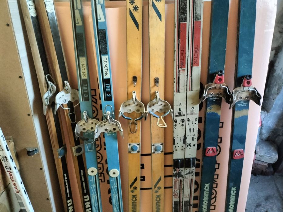 Лыжи беговые деревянные