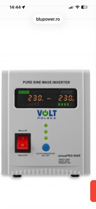 UPS centrala termica VOLT POLSKA UNDA PURA SINUS PRO serie E 500W / 800W 12V / 230V