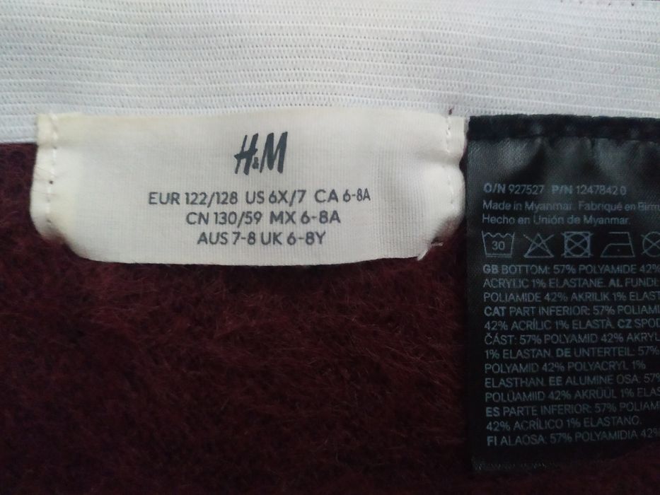 Set din fir pufos H&M 6-8 ani fetita