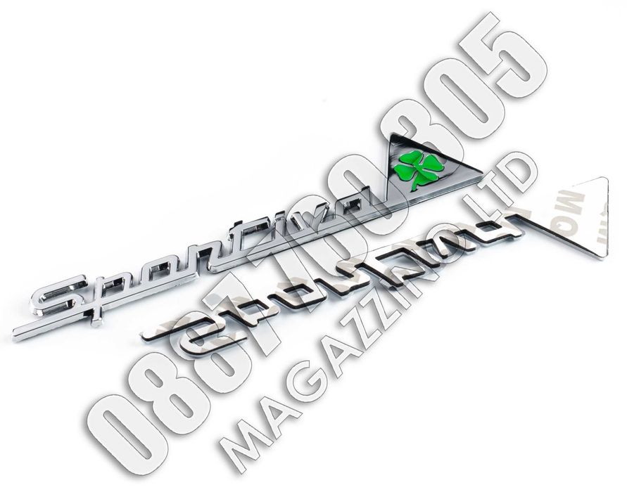 Емблеми за Калник Alfa Romeo Sportiva за Жулиета Хромирани Черен Мат