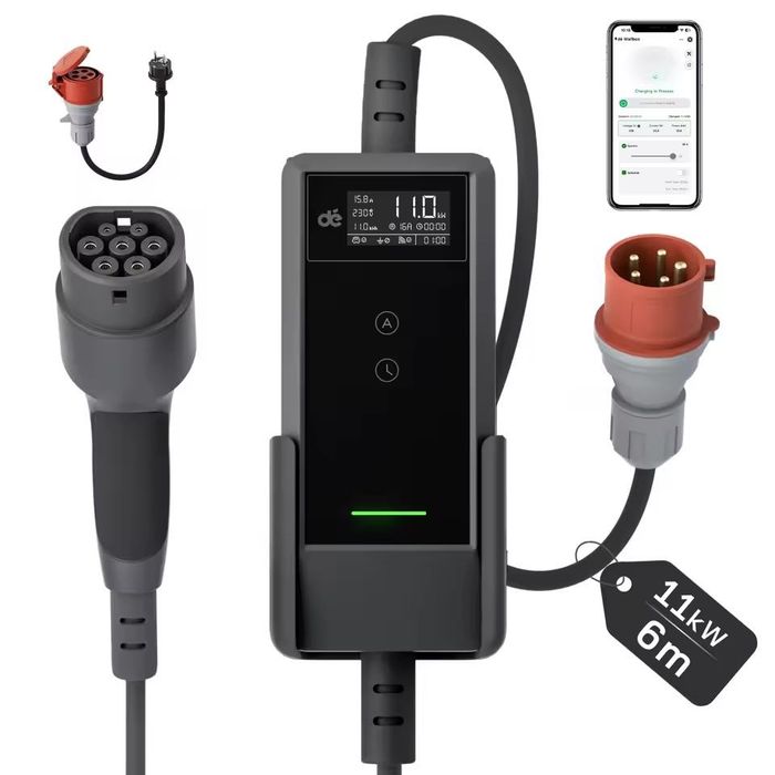 Statie Incarcator portabil masina 11kw trifazat/monofazat Type 2 cu aplicatie WiFi