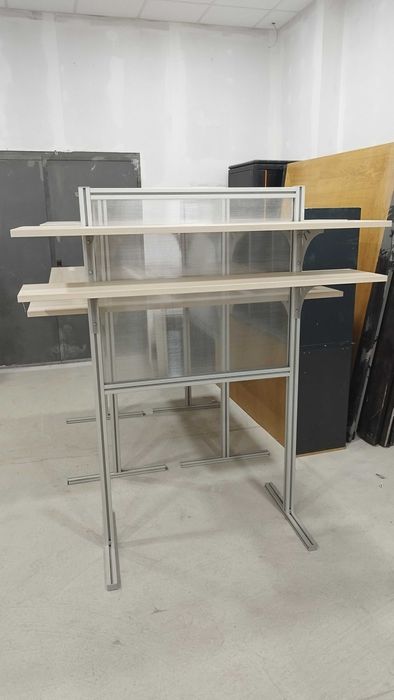 Алуминиева преграда / паравани между бюра 100/168см