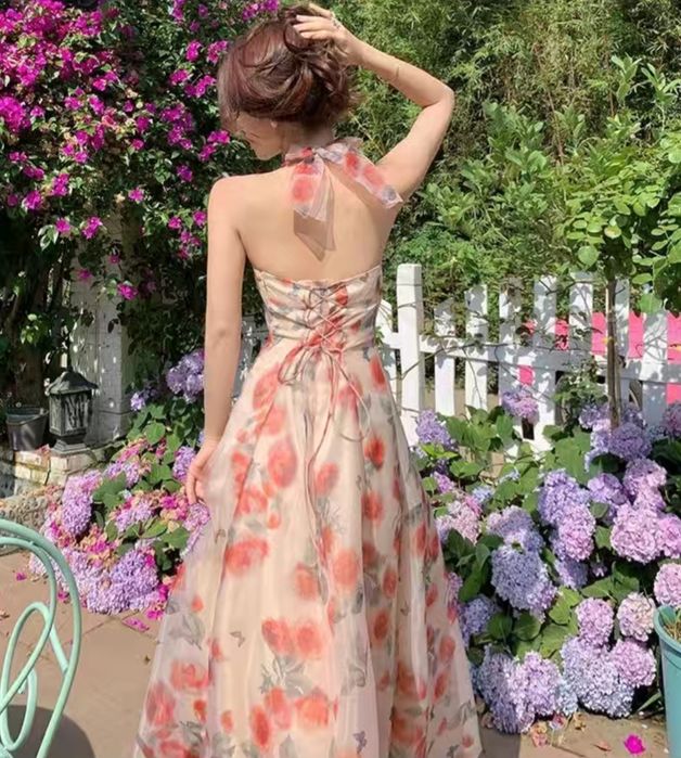 Платье летнее на шнуровке