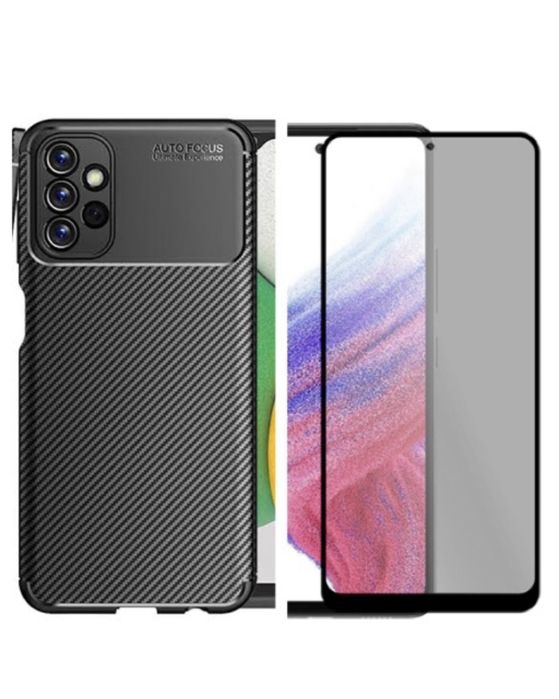 Husa Silicon Carbon +Folie Sticla 21D Safe Samsung A33/A03/A34/A35/A36/A37