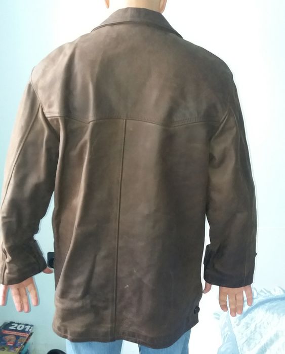 Продавам мъжко палто от ест.телешка кожа