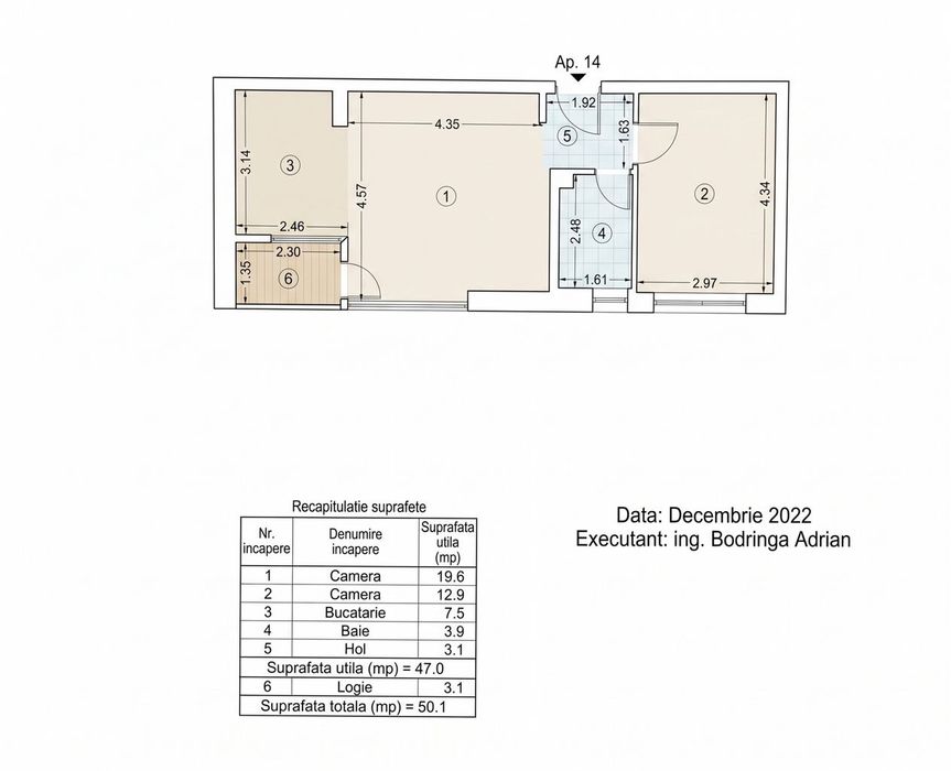 Apartament 2 camere 47mp | 0 comision | Aviaitiei Bilciuresti