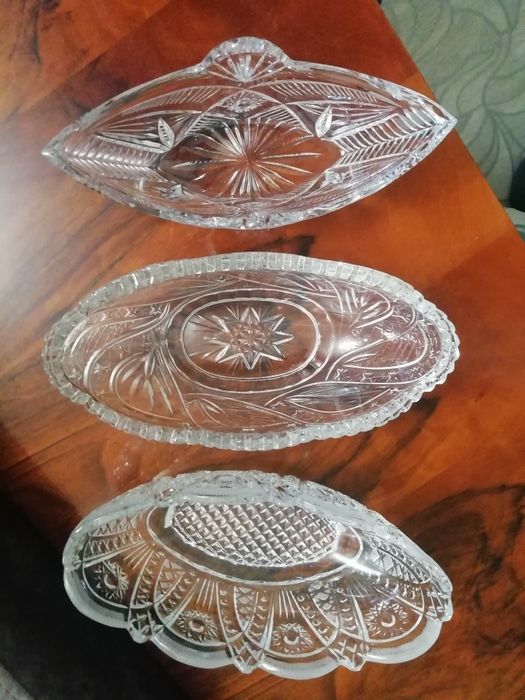 Продам хрустальные лодочки, конфетницы