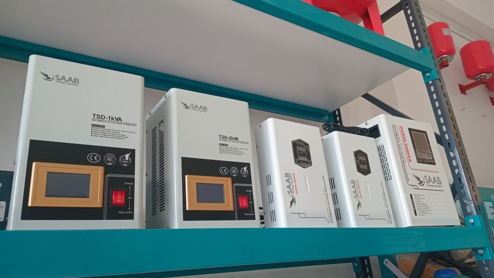 Saab кучланиш стабилизаторлари уй ва ишлаб чиқариш ускуналари учун ишо