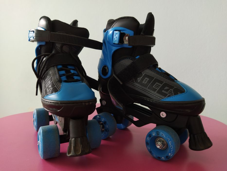 Кънки (ролкови) с 4 колела-сини