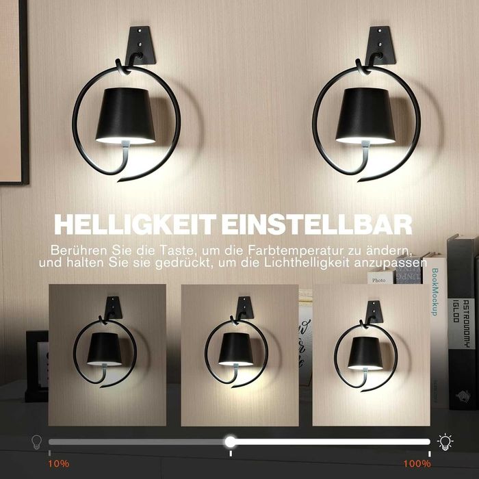 Faithorse Стенна лампа за вътрешна употреба, пакет от 2, RGB