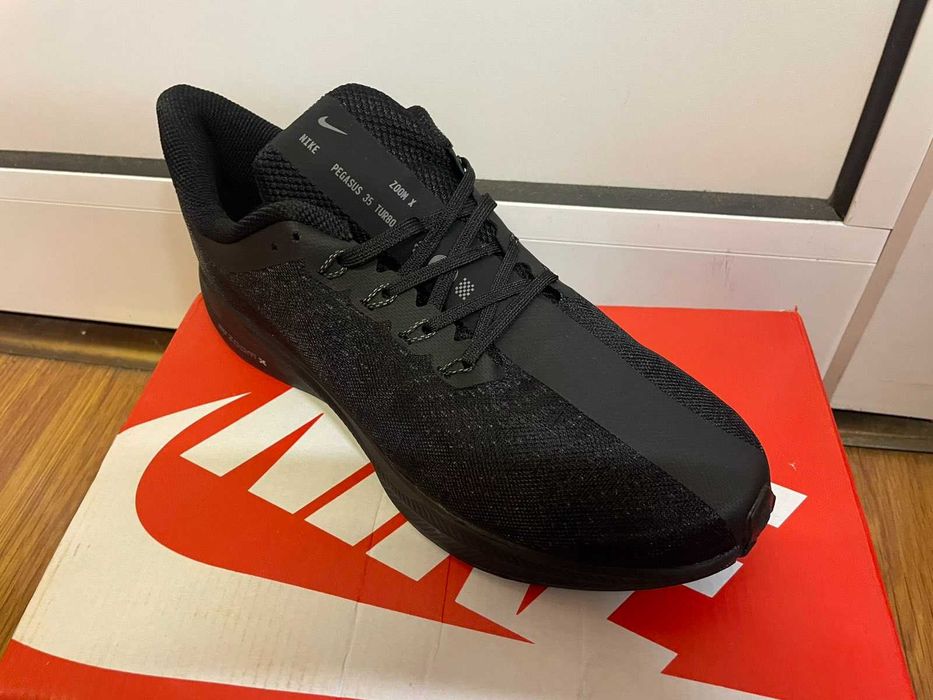 Нови мъжки маратонки Nike Zoom Pegasus 35 Turbo all black размер 43