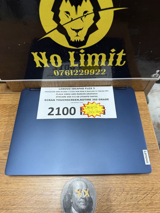 Laptop Lenovo IdeaPad Flex 5 procesor AMD Ryzen5 7530U  8GB / 512GB .