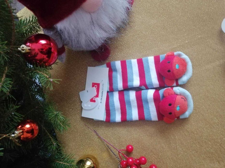Бебешки чорапи с дрънкалка 0-24 месеца