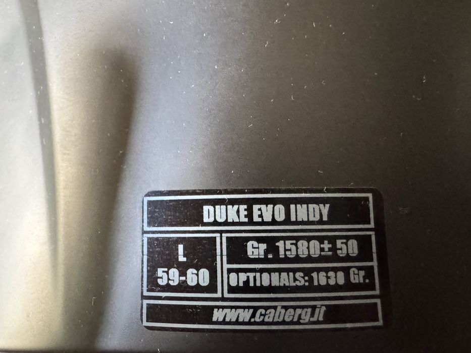 Модуларна каска Caberg Duke Evo Indy (Размер L) – Пълен комплект, Отлично състояние
