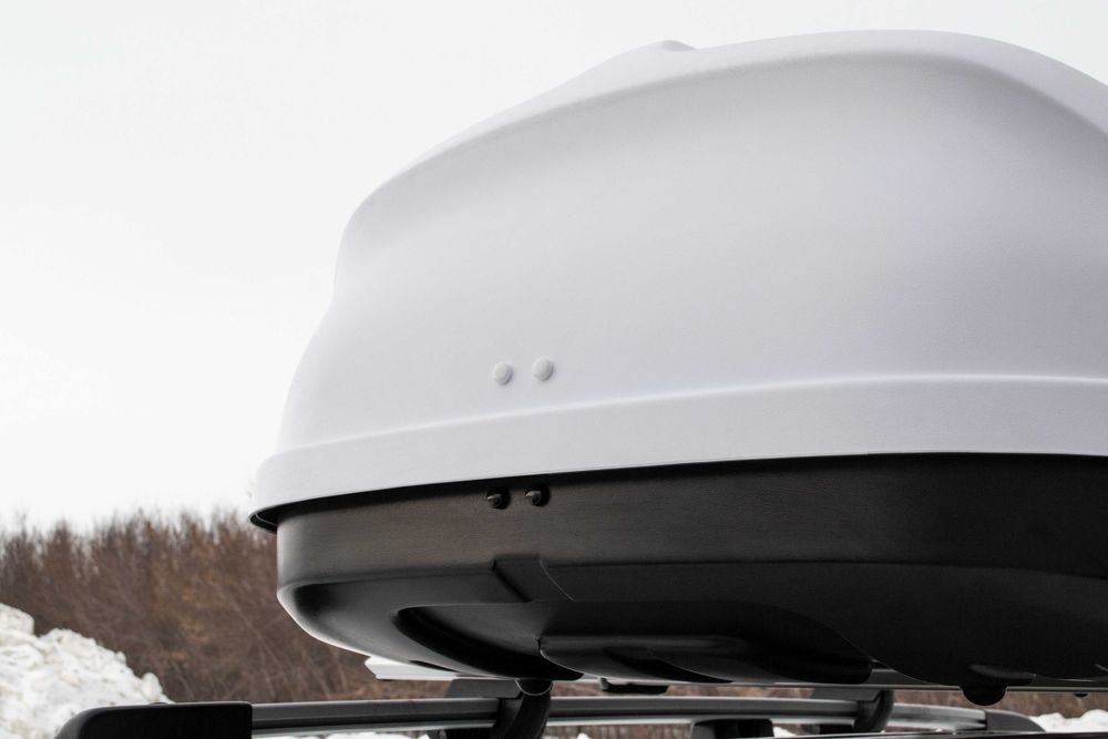 Автобокс PT Group "Turino Compact" белый (мат) двусторонний 360л