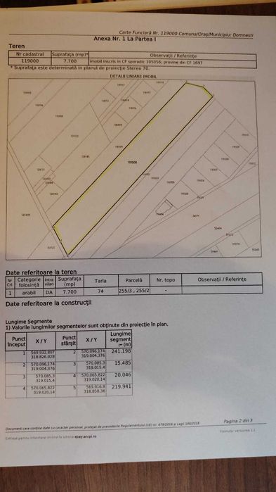 Teren Intravilan Domnesti Ilfov 7700mp