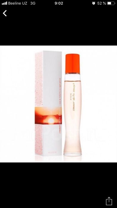 Духи Summer White от Avon, оранжевый и голубой