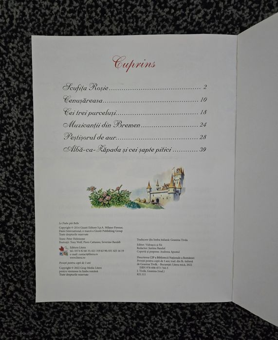 Set 2 Cărți de povești pt.copii +3ani - stare excelentă