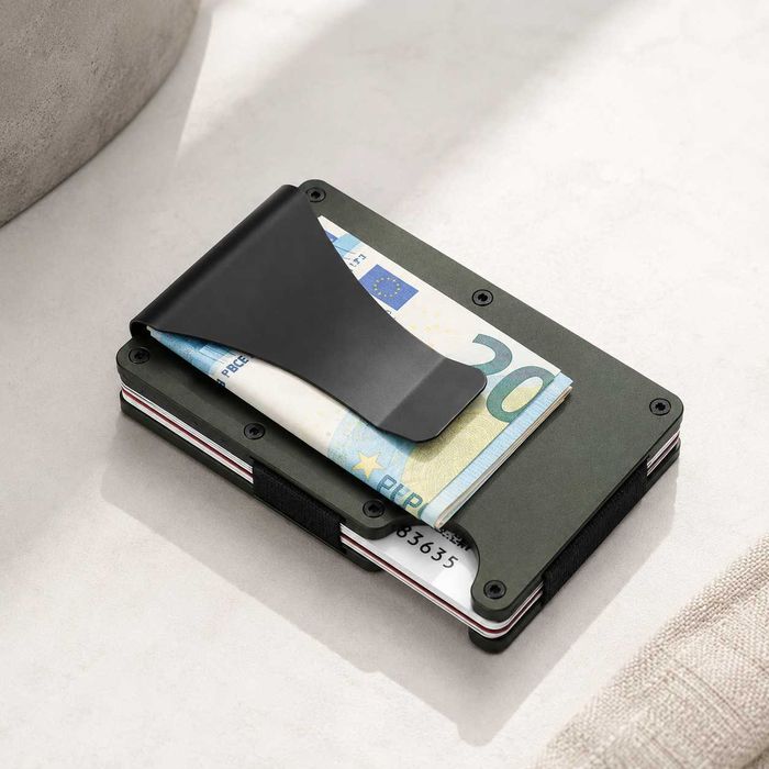 Минималистичен RFID защитен портфейл с щипка за банкноти