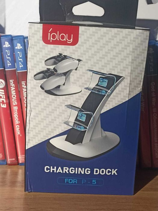 Докстанция для геймпада PS4-PS5,Подставка-зарядкаПС5,асесуары