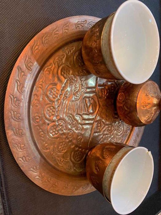 Set ceai/cafea otoman alama TURCIA tăviță ceșcuțe Portelan zaharnița