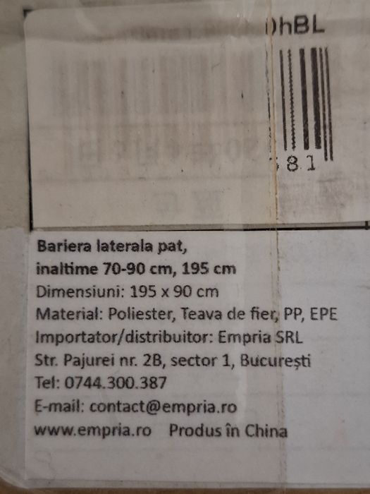 Bariera laterala pat