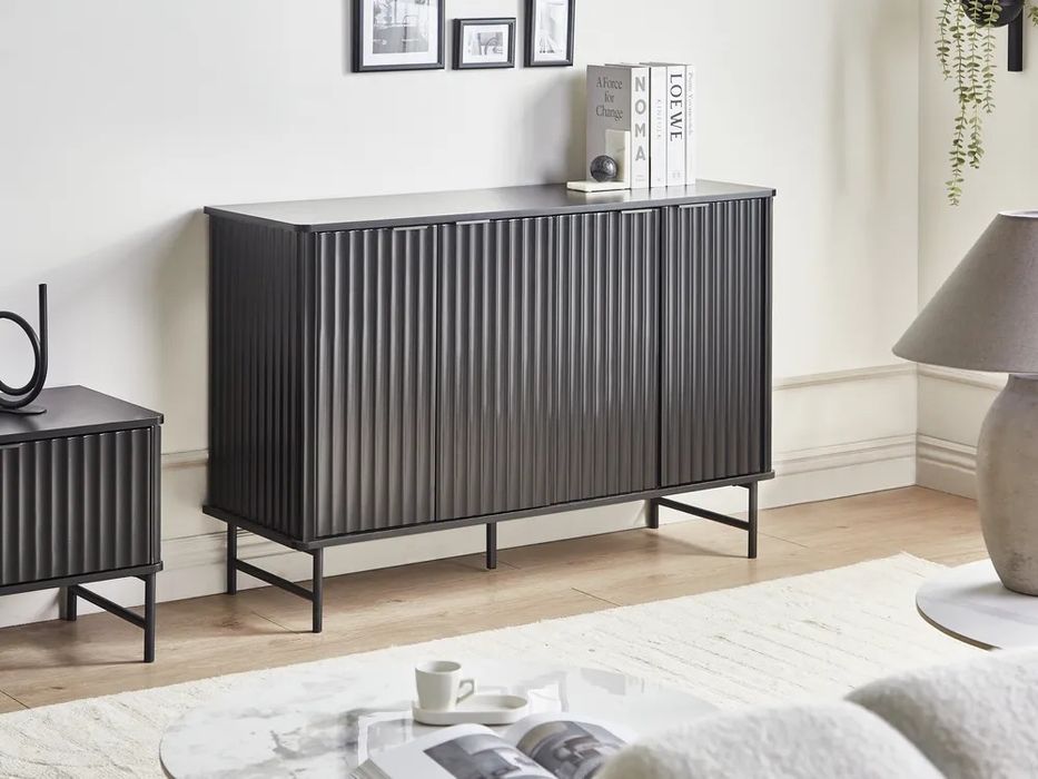 NOU Comodă înaltă "GLASTONBURY", negru