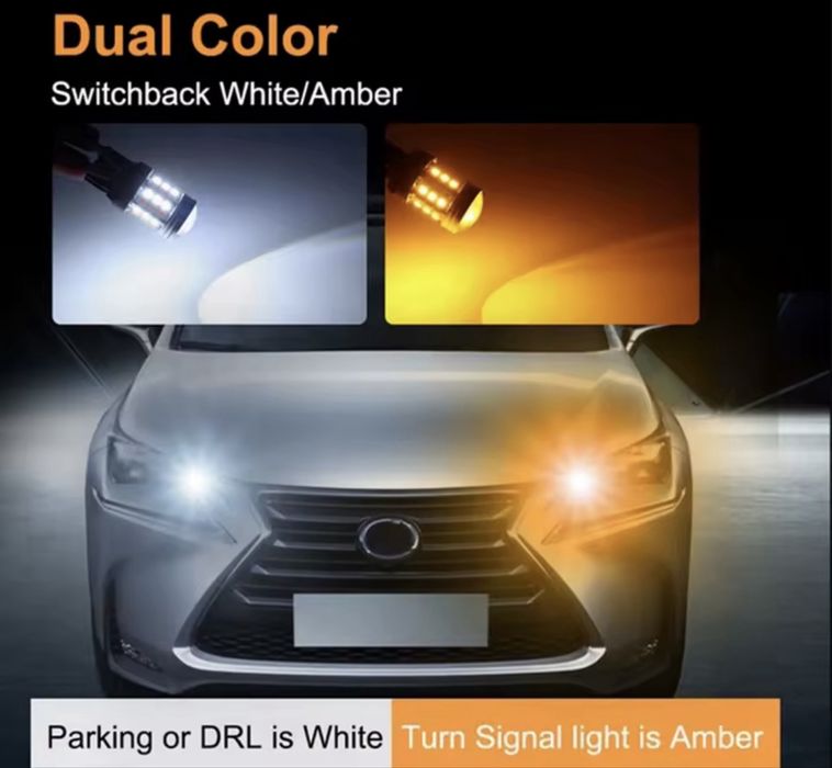 Диодни LED Крушки от Швеция / 7443 3157 1157 T20 W21 5W DRL