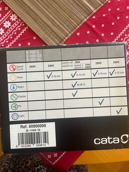 Продавам Вентилатор за баня Cata E-100