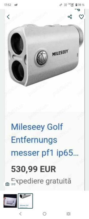 Telemetru golf Mileseey pf1 ip 65 nou sigilat