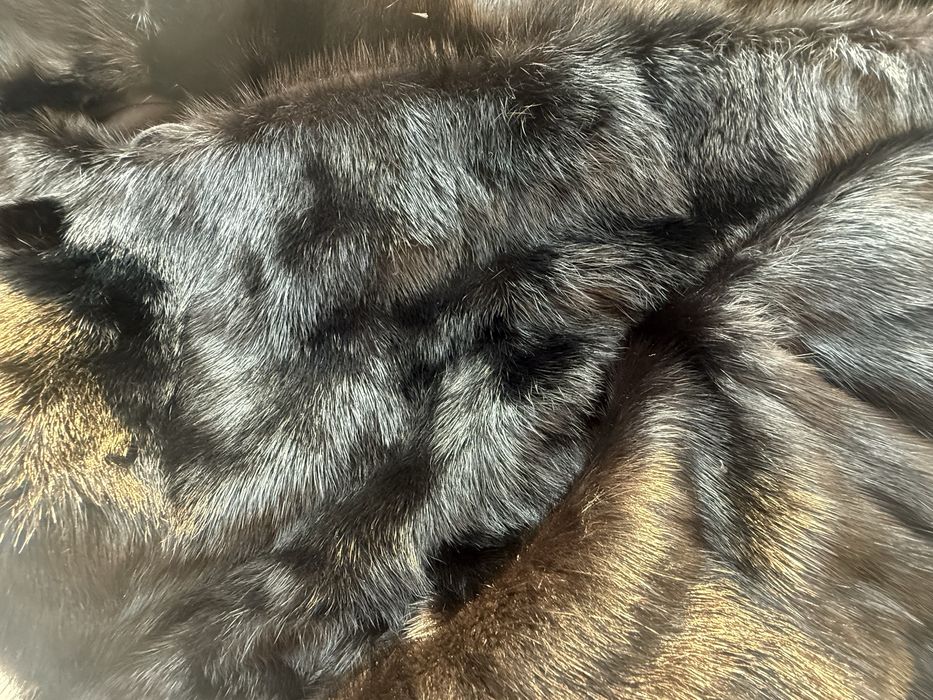 Норковая шуба с капюшоном