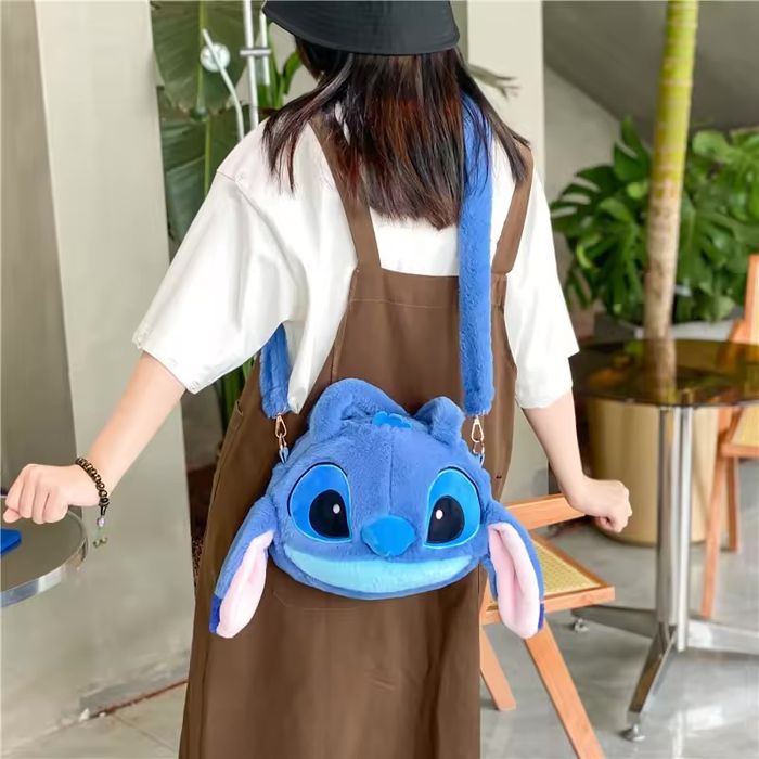 Плюшена синя чанта Стич, Stitch, чантичка Lilo & Stitch