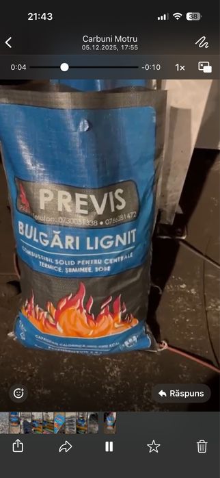 CARBUNE  LIGNIT PREVIS Bulgare  Ambalat  La 25KG