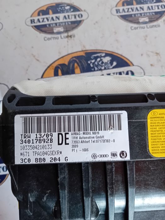 airbag pasager volkswagen passat cc 2009